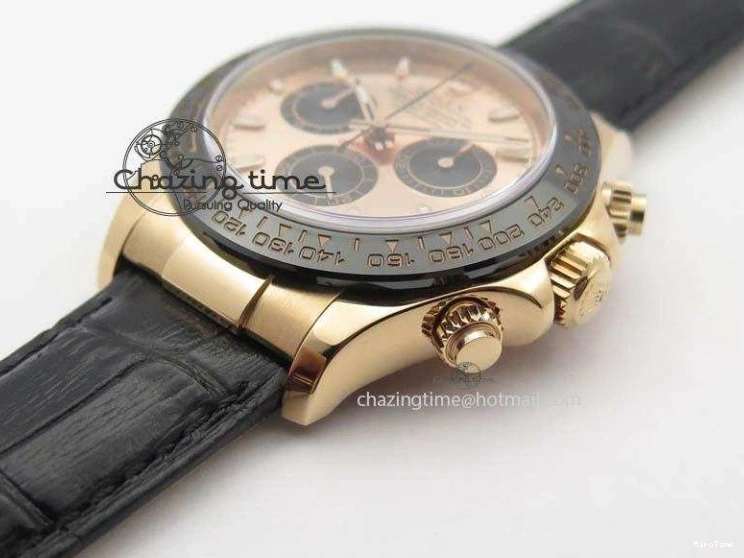 MiroTime 0315 Daytona 116515 Noob 1:1 Best Edition RG Black Dial On Black Leather Strap A NewStyle 3789